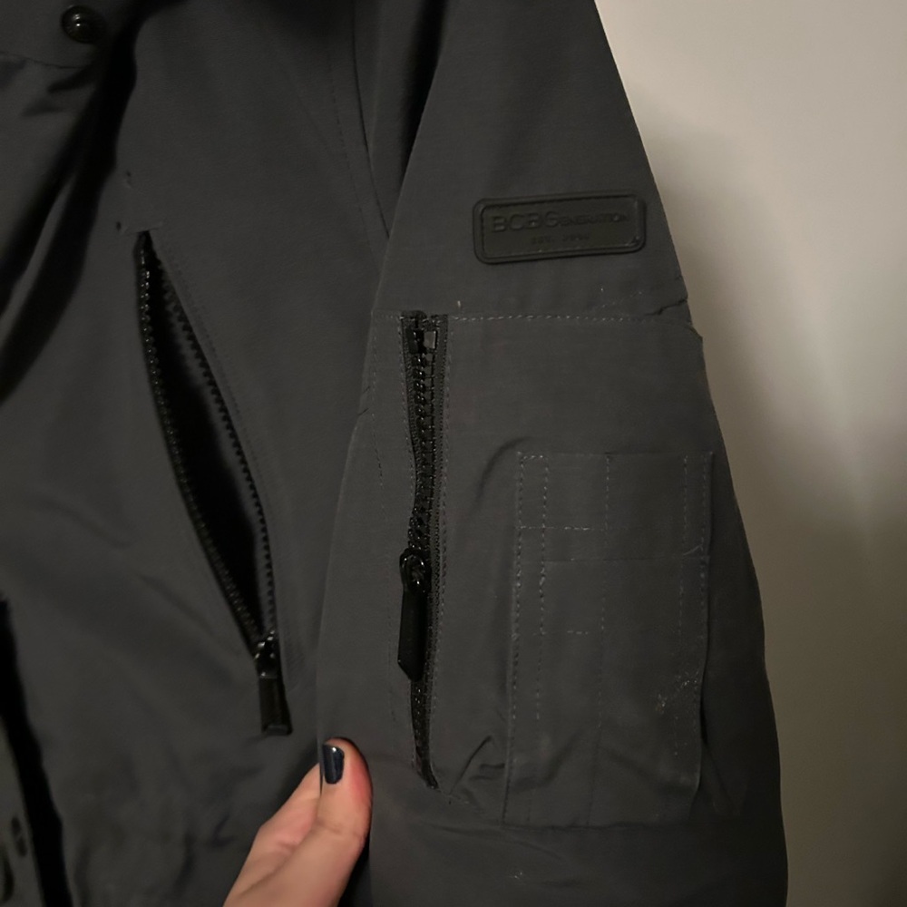 BCBGeneration Women's Gray Parka Coat - Picture 2 of 5